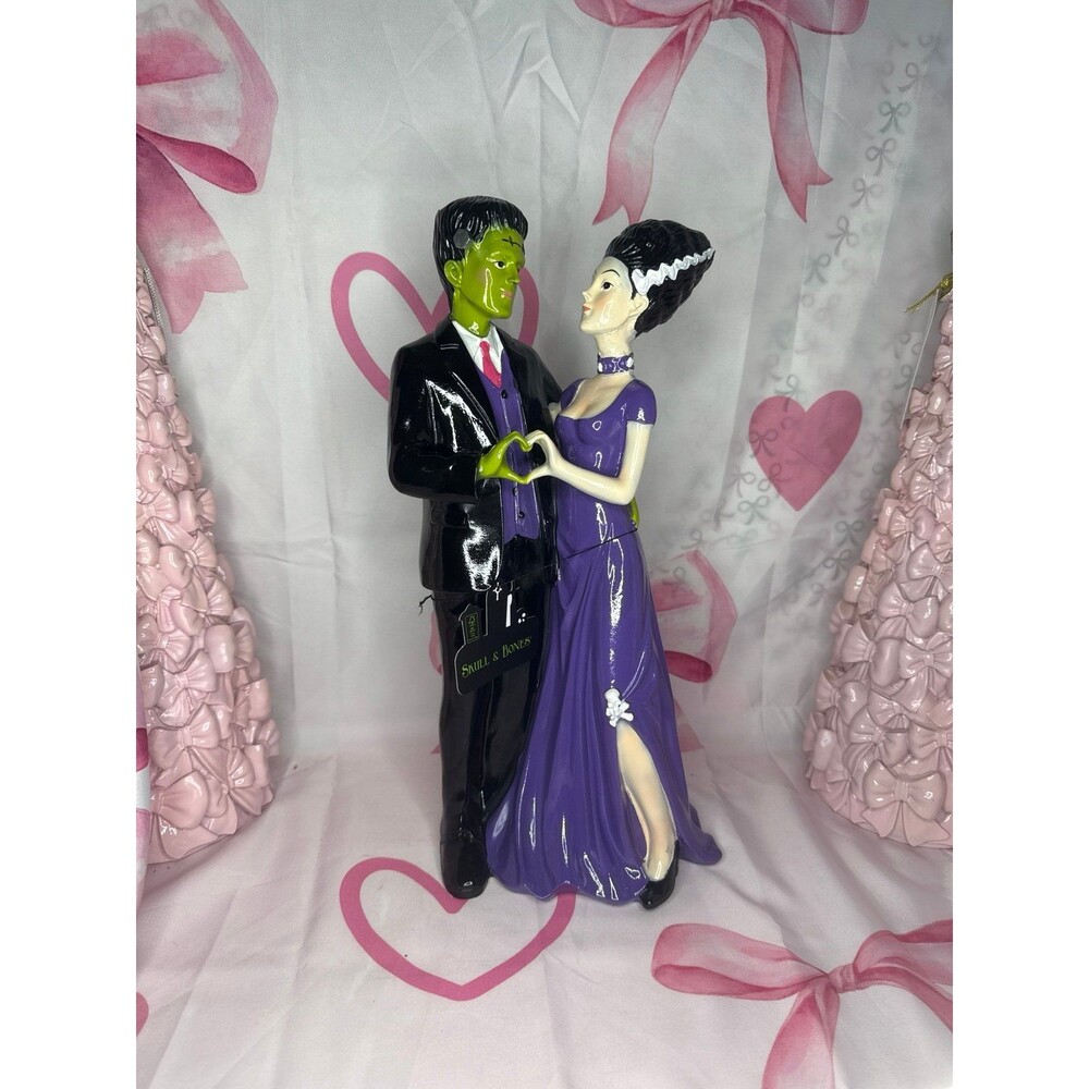 Skull and Bones Heart Hands Frankenstein And Bride